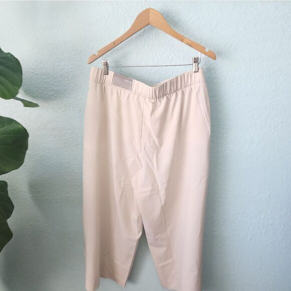 Soft surroundings side zip pock wide leg slit cropped minimalist lagenlook pants - Picture 11 of 16